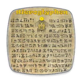 Ägyptische HIEROGLYPHEN - Viereckiger Kühlschrankmagnet - Weiß - Vorne