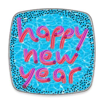 Bonne année ! - Magnet carré - blanc - Devant