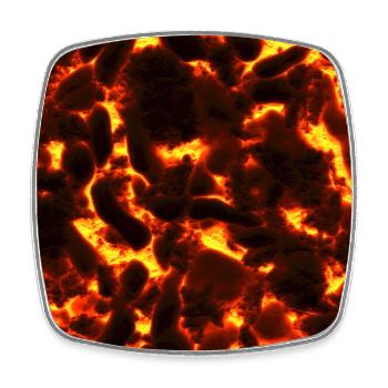 Feurige Materie (Lava) - Viereckiger Kühlschrankmagnet - Weiß - Vorne