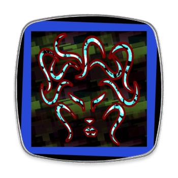 Fighting Face - Art Image - Magnet carré - blanc - Devant