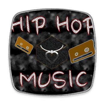 Hip Hop Music - 1. 2023 - Square fridge magnet - white - Front