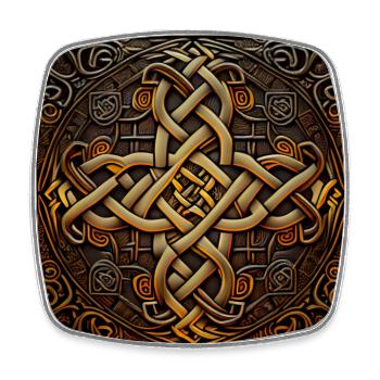 Nordische Wikinger-Mythologie - Viereckiger Kühlschrankmagnet - Weiß - Vorne