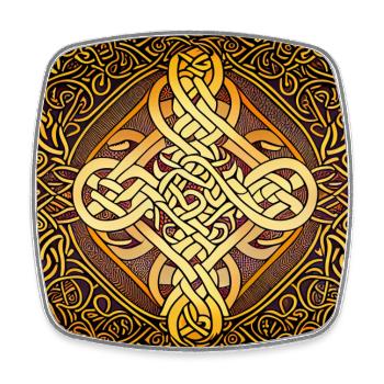 Nordische keltische Wikinger-Mythologie - Viereckiger Kühlschrankmagnet - Weiß - Vorne