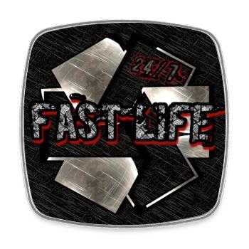 Fast Life [24/7] Fast Life - Image - 2023 - Square fridge magnet - white - Front