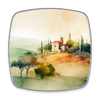 Italy Landscape Tuscany - Square fridge magnet - white - Front