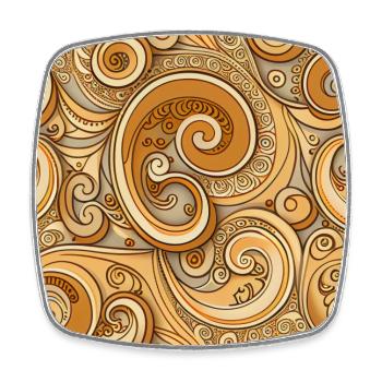 Yellow Swirl Abstract - Viereckiger Kühlschrankmagnet - Weiß - Vorne