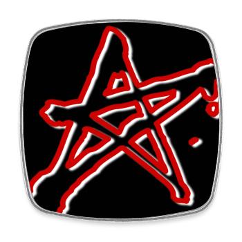 Pentagram (characters) - Image - 2023 - Square fridge magnet - white - Front