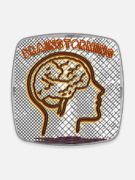 Brainstorming - Image - 2023 - Magnet carré - blanc
