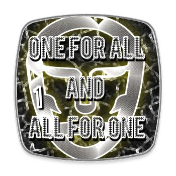 One for all and all for one - Image - 2023 - Square fridge magnet - white - Front