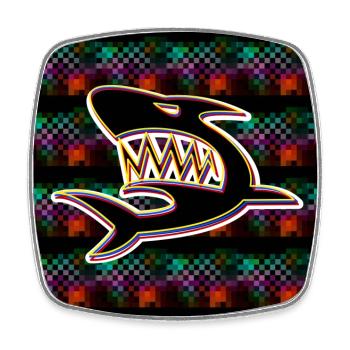 Shark (One) - Image - 2023 - Square fridge magnet - white - Front