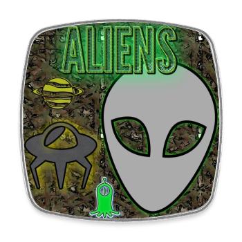 Aliens - Image - 2023 - Square fridge magnet - white - Front