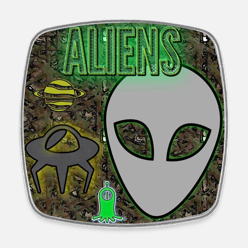 Aliens - Abbild - 2023 - Viereckiger Kühlschrankmagnet - Weiß