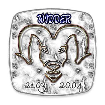 Zodiac sign Aries - Image - 2023 - Square fridge magnet - white - Front