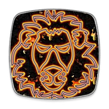 Zodiac sign Leo - Image - 2023 - Square fridge magnet - white - Front