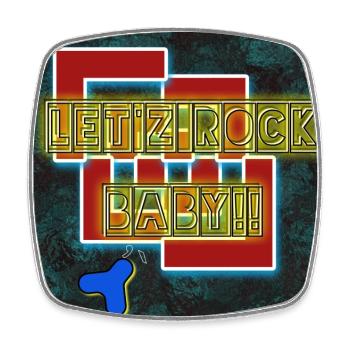 Let’z Rock Baby !! - Image - 2023 - Magnet carré - blanc - Devant