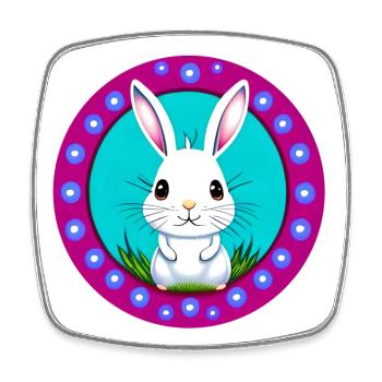 Easter in a Circle - Square fridge magnet - white - Front