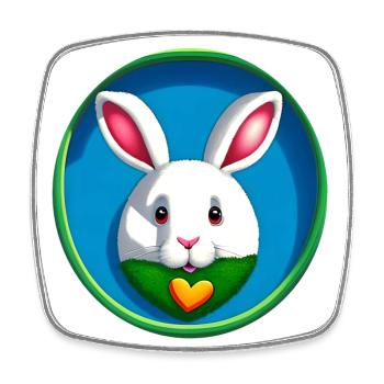Fantasie Hase Ostern - Viereckiger Kühlschrankmagnet - Weiß - Vorne