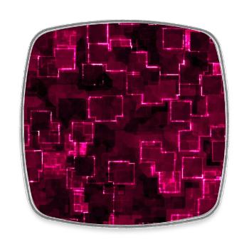 Glühendes Muster (Formen, Pink) - Viereckiger Kühlschrankmagnet - Weiß - Vorne