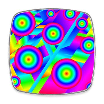Abstract Music - Square fridge magnet - white - Front