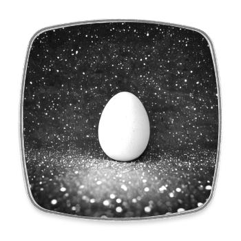 Cosmic Egg and Space-Time - Square fridge magnet - white - Front