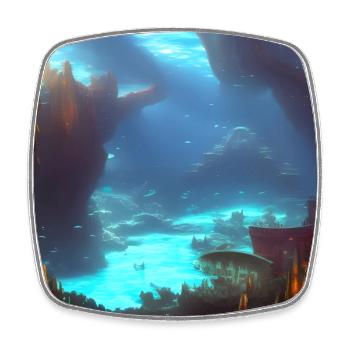 Underwater 01 - Square fridge magnet - white - Front