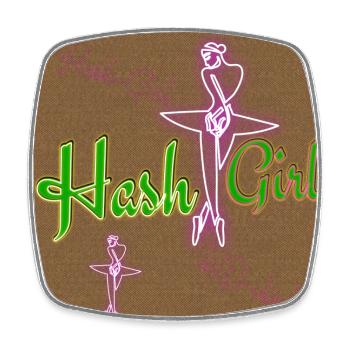 Hash Girl - Club WoW - Viereckiger Kühlschrankmagnet - Weiß - Vorne
