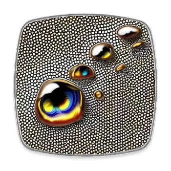 Shed tears - Square fridge magnet - white - Front