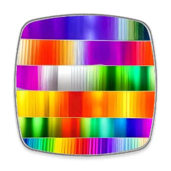 mélange de couleurs horizontales folles - Magnet carré - blanc - Devant