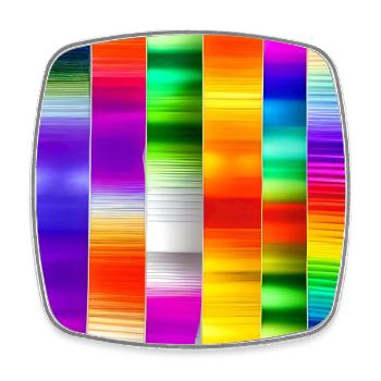 mélange de couleurs verticales folles - Magnet carré - blanc - Devant