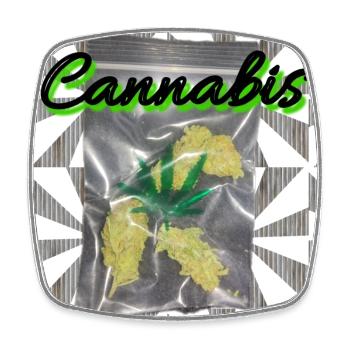 Cannabis - Club WoW - Square fridge magnet - white - Front