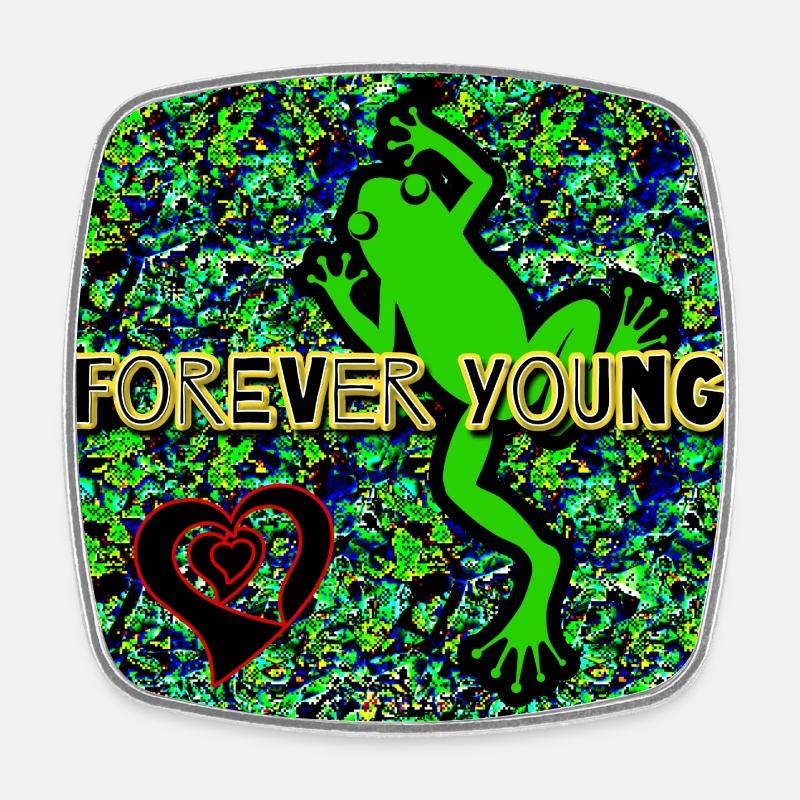 Forever Young - Club WoW - Square fridge magnet - white