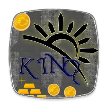 KING - Club WoW - Viereckiger Kühlschrankmagnet - Weiß - Vorne