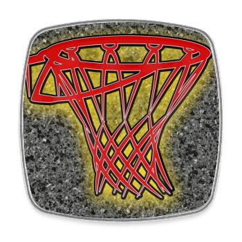 Cerceau de basket - Club WoW - Magnet carré - blanc - Devant