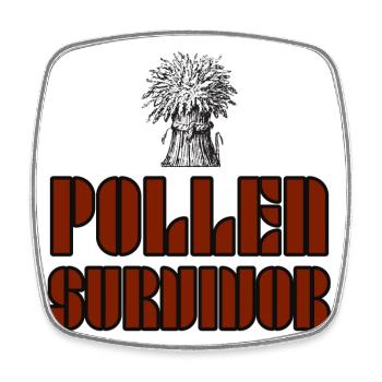 pollen survivor - Viereckiger Kühlschrankmagnet - Weiß - Vorne