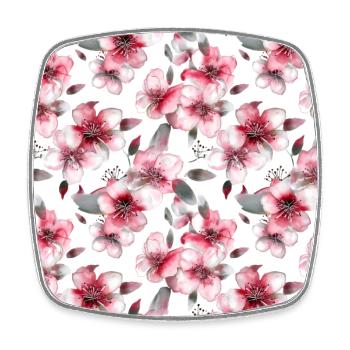 Aquarelle Fleurs Cerisier Fleurs Motif Floral - Magnet carré - blanc - Devant