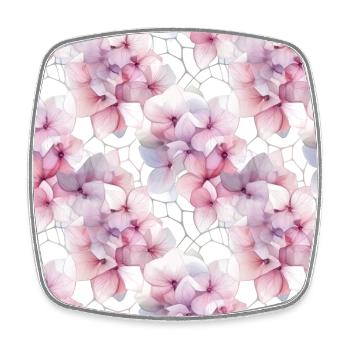 Aquarelle Fleurs Hortensia Fleurs Motif Floral - Magnet carré - blanc - Devant