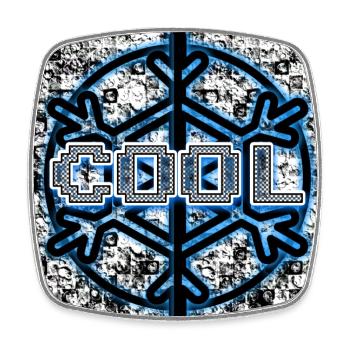 COOL [1.0] - Viereckiger Kühlschrankmagnet - Weiß - Vorne