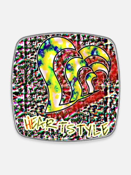 HEARTSTYLE - Square fridge magnet - white