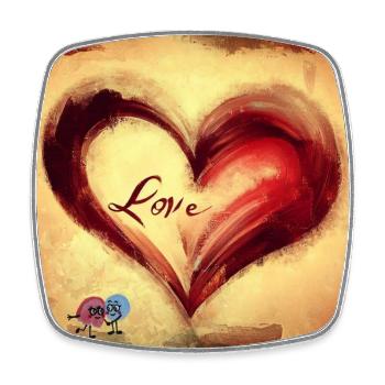 Love is so sweet! Love Cute Heart Kunst Art - Square fridge magnet - white - Front