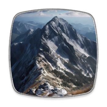 Austrian mountain landscape - Square fridge magnet - white - Front