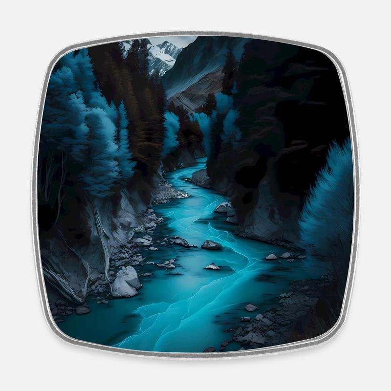 Gorge - Magnet carré - blanc