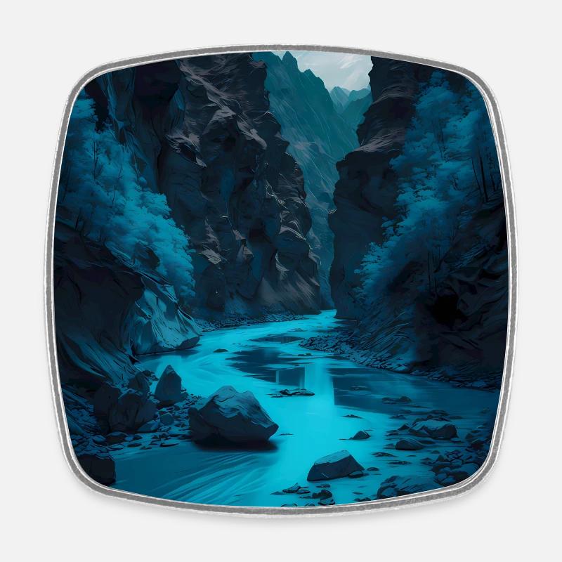 Gorge - Magnet carré - blanc