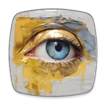 Auge Gemälde - Viereckiger Kühlschrankmagnet - Weiß - Vorne