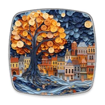 Cité de papier - Magnet carré - blanc - Devant