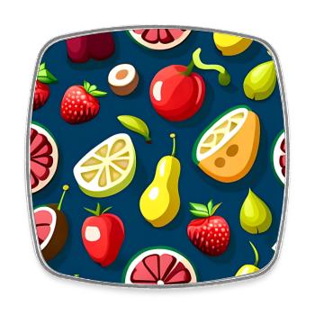 Motif de délice de mélange de fruits - Magnet carré - blanc - Devant