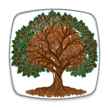 Yggdrasil tree of life baum des lebens - Viereckiger Kühlschrankmagnet - Weiß - Vorne