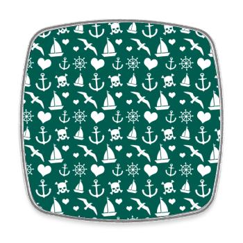 Ostsee Nordsee maritim Meer Anker Segeln Geschenk - Viereckiger Kühlschrankmagnet - Weiß - Vorne