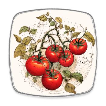 Tomaten Gärtnern Garten - Viereckiger Kühlschrankmagnet - Weiß - Vorne
