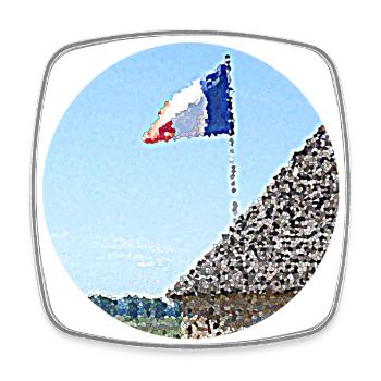 Patrie et compatriote - Magnet carré - blanc - Devant