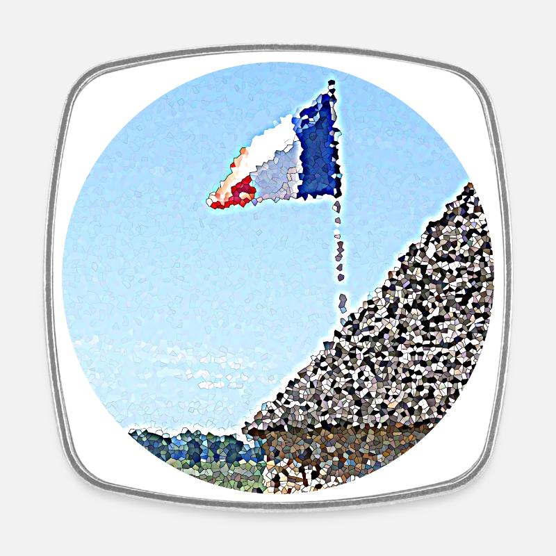 Homeland and compatriot - Square fridge magnet - white